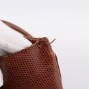 Salvatore Ferragamo Vala Tote Bag Leather Brown Gold Auth 205268-10