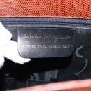 Salvatore Ferragamo Vala Tote Bag Leather Brown Gold Auth 205268-12
