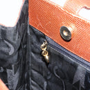 Salvatore Ferragamo Vala Tote Bag Leather Brown Gold Auth 205268-21