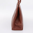 Salvatore Ferragamo Vala Tote Bag Leather Brown Gold Auth 205268-4