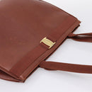 Salvatore Ferragamo Vala Tote Bag Leather Brown Gold Auth 205268-6