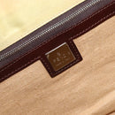 FENDI Tote Bag Nylon Beige Silver Auth 205270-19