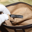 FENDI Tote Bag Nylon Beige Silver Auth 205270-12