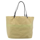 FENDI Tote Bag Nylon Beige Silver Auth 205270-2