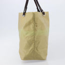 FENDI Tote Bag Nylon Beige Silver Auth 205270-5