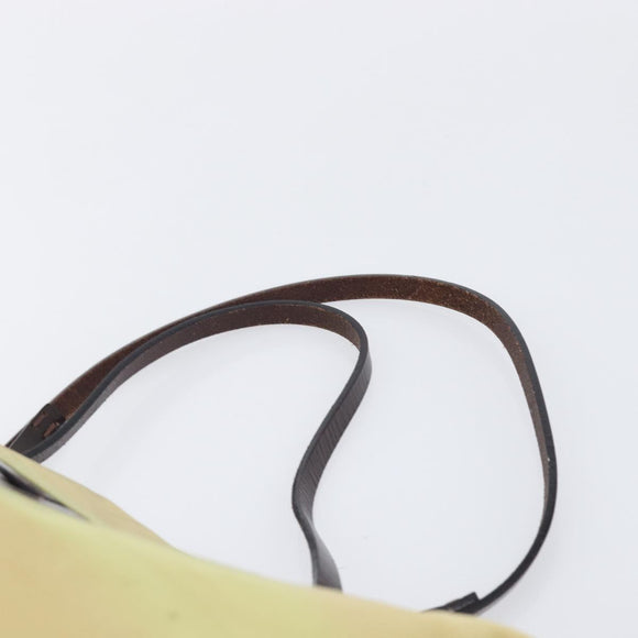 FENDI Tote Bag Nylon Beige Silver Auth 205270
