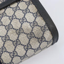 GUCCI GG Supreme Sherry Line Bag PVC Leather Navy Gold 89 01 007 Auth 205280-7