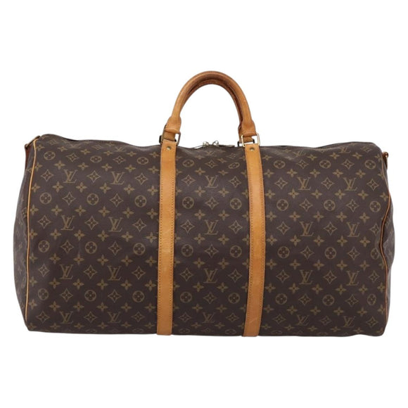 LOUIS VUITTON Monogram Keepall Bandouliere 60 Boston Bag M41412 LV Auth 205282