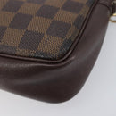 LOUIS VUITTON Damier Ebene Trousse Makeup Pouch N51982 LV Auth 205283A-15