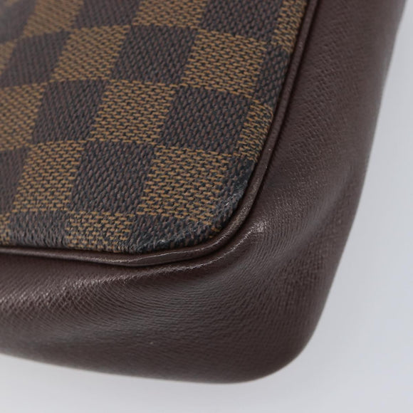 LOUIS VUITTON Damier Ebene Trousse Makeup Pouch N51982 LV Auth 205283A