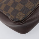 LOUIS VUITTON Damier Ebene Trousse Makeup Pouch N51982 LV Auth 205283A-18
