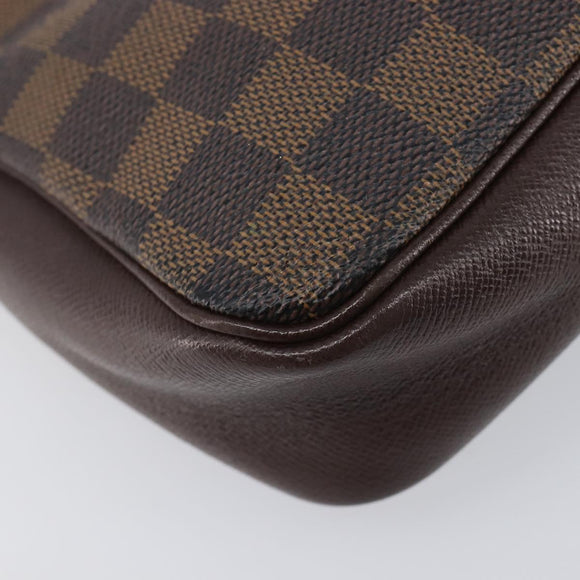LOUIS VUITTON Damier Ebene Trousse Makeup Pouch N51982 LV Auth 205283A