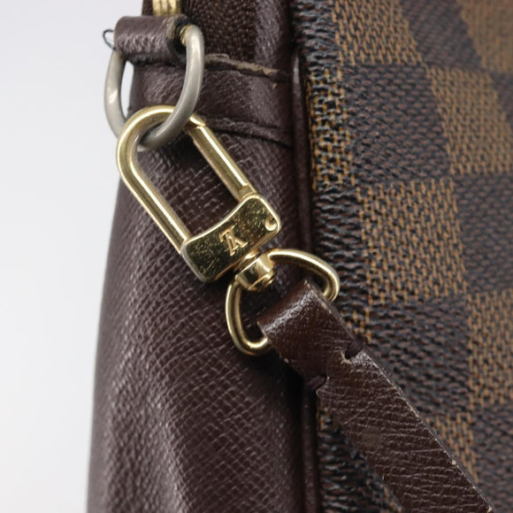 LOUIS VUITTON Damier Ebene Trousse Makeup Pouch N51982 LV Auth 205283A