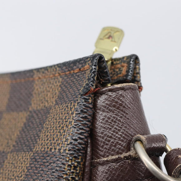 LOUIS VUITTON Damier Ebene Trousse Makeup Pouch N51982 LV Auth 205283A