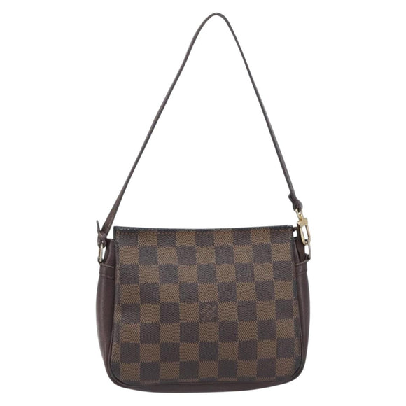 LOUIS VUITTON Damier Ebene Trousse Makeup Pouch N51982 LV Auth 205283A