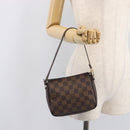LOUIS VUITTON Damier Ebene Trousse Makeup Pouch N51982 LV Auth 205283A-24