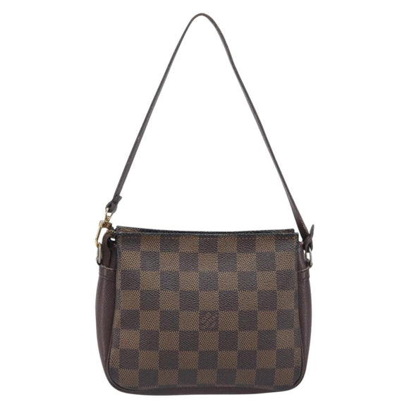 LOUIS VUITTON Damier Ebene Trousse Makeup Pouch N51982 LV Auth 205283A