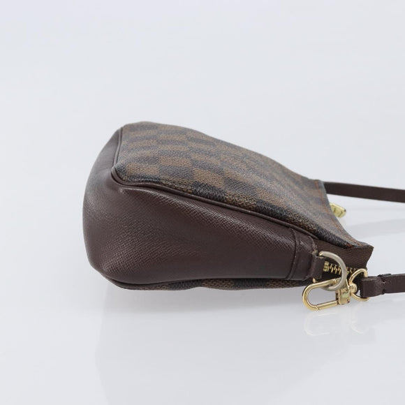 LOUIS VUITTON Damier Ebene Trousse Makeup Pouch N51982 LV Auth 205283A