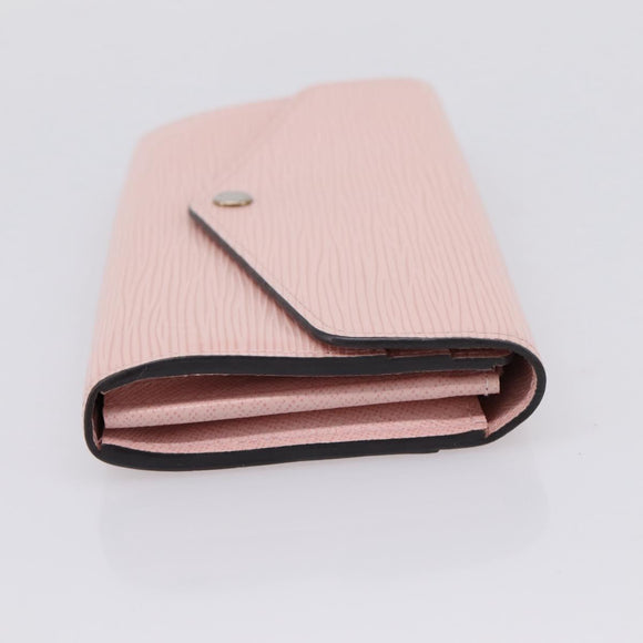 LOUIS VUITTON Epi Portefeuille Sarah Wallet Rose valerine M61216 LV Auth 205284V