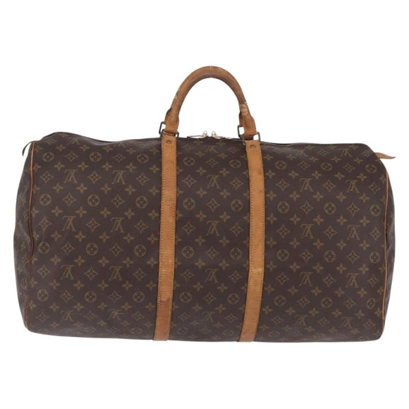 LOUIS VUITTON Monogram Keepall 60 Boston Bag M41422 LV Auth 205285