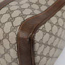 GUCCI GG Supreme Hand Bag PVC Beige Gold Auth 205291A-9