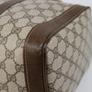 GUCCI GG Supreme Hand Bag PVC Beige Gold Auth 205291A-16