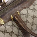 GUCCI GG Supreme Hand Bag PVC Beige Gold Auth 205291A-10
