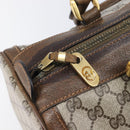 GUCCI GG Supreme Hand Bag PVC Beige Gold Auth 205291A-19