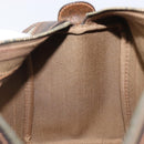GUCCI GG Supreme Hand Bag PVC Beige Gold Auth 205291A-21