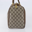 GUCCI GG Supreme Hand Bag PVC Beige Gold Auth 205291A-3
