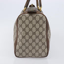 GUCCI GG Supreme Hand Bag PVC Beige Gold Auth 205291A-4