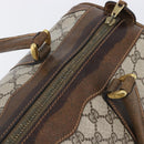 GUCCI GG Supreme Hand Bag PVC Beige Gold Auth 205291A-7