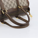 GUCCI GG Supreme Hand Bag PVC Beige Gold Auth 205291A-8