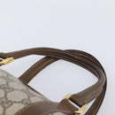 GUCCI GG Supreme Hand Bag PVC Beige Gold Auth 205291A-14