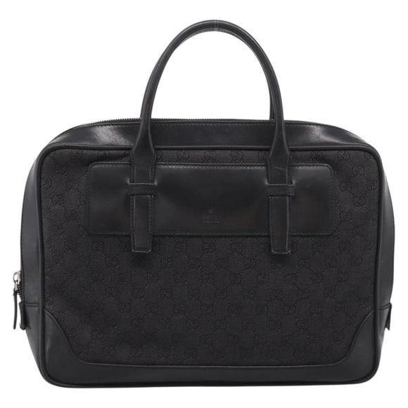 GUCCI GG Supreme Tote Bag Black Silver 101666 Auth 205293