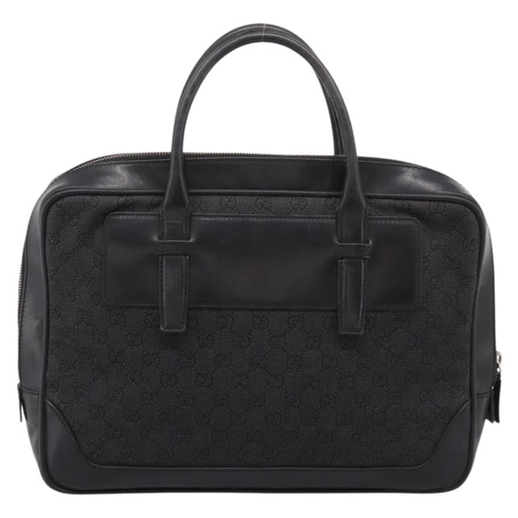 GUCCI GG Supreme Tote Bag Black Silver 101666 Auth 205293