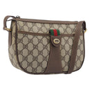 GUCCI GG Supreme Web Sherry Line Bag PVC Beige Gold 89 02 032 Auth 205295-1
