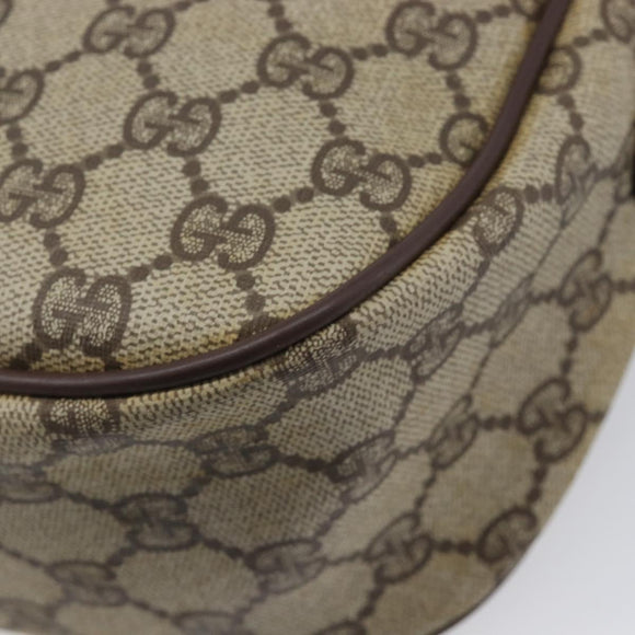 GUCCI GG Supreme Web Sherry Line Bag PVC Beige Gold 89 02 032 Auth 205295