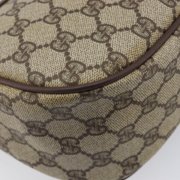 GUCCI GG Supreme Web Sherry Line Bag PVC Beige Gold 89 02 032 Auth 205295