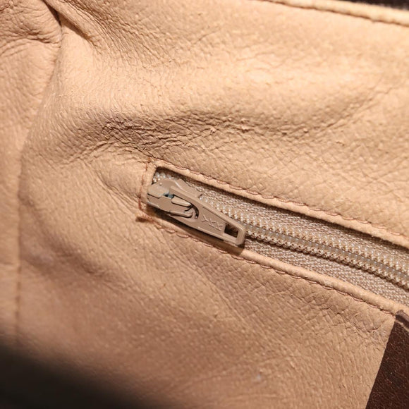 GUCCI GG Supreme Web Sherry Line Bag PVC Beige Gold 89 02 032 Auth 205295