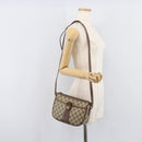 GUCCI GG Supreme Web Sherry Line Bag PVC Beige Gold 89 02 032 Auth 205295-27