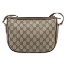 GUCCI GG Supreme Web Sherry Line Bag PVC Beige Gold 89 02 032 Auth 205295-2