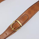CELINE Macadam Canvas Shoulder Bag PVC Leather Brown Gold Auth 205298V-10