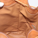 CELINE Macadam Canvas Shoulder Bag PVC Leather Brown Gold Auth 205298V-24