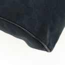 GUCCI GG Canvas Shoulder Bag Black Silver 146236 Auth 205299V-18