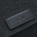 GUCCI GG Canvas Shoulder Bag Black Silver 146236 Auth 205299V-20