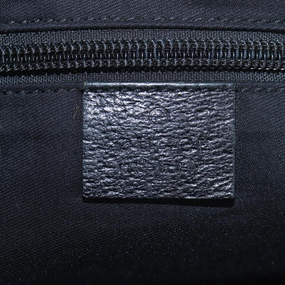 GUCCI GG Canvas Shoulder Bag Black Silver 146236 Auth 205299V