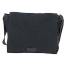 GUCCI GG Canvas Shoulder Bag Black Silver 146236 Auth 205299V-13
