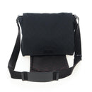 GUCCI GG Canvas Shoulder Bag Black Silver 146236 Auth 205299V-12