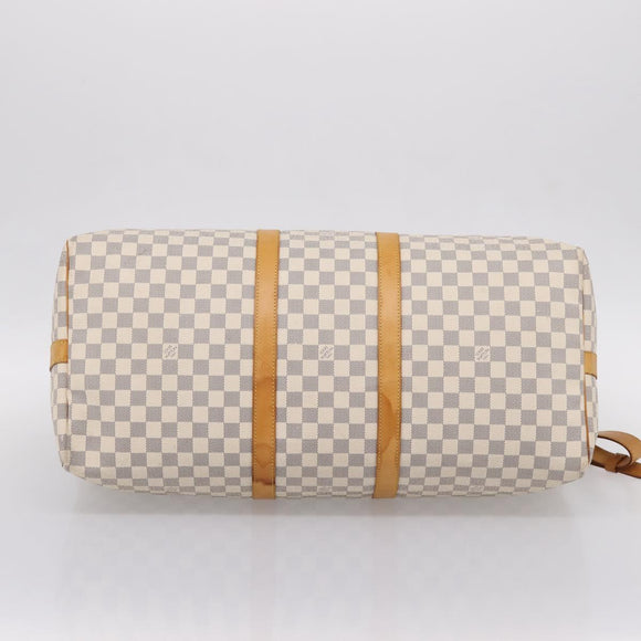 LOUIS VUITTON Damier Azur Keepall Bandouliere55 Bag N41429 LV Auth 205301A